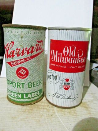 Harvard & Old Milwaukee Beer Cans - [read Description] -