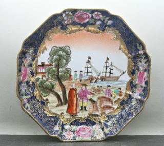 Unusual One Of A Kind Chinese Republic Hand Painted Porcelain Plate Circa 1920s