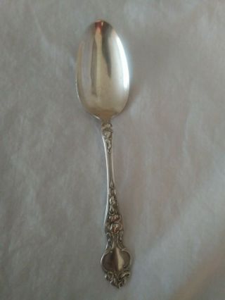 Antique Wallace Rw&s Violet Sterling Silver 7 " Dessert/oval Soup Spoon