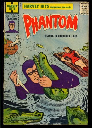 Harvey Hits 15 (the Phantom) Superhero Comic 1958 Gd - Vg