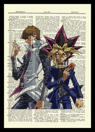 Yu - Gi - Oh Anime Dictionary Art Print Poster Picture Yugioh Seta Kaiba Yugi Mutou
