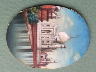 Antique Indian miniature painting - Taj Mahal,  Agra. 6