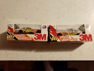 3m Nascar Greg Biffle 16 Action Racing Collectables.  015 Scale Set Of Two