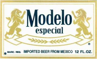 Modelo Beer Label Refrigerator / Tool Box Magnet