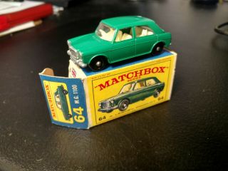 Old Matchbox Lesney 64 Jeep M.  G.  1100 Mib Old Store Stock Perf Cond