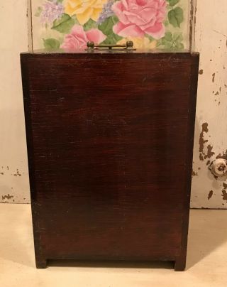 Tall Antique Vintage Wooden Hand Carved Jewelry Box Taiwan YAW TAY Factory 4