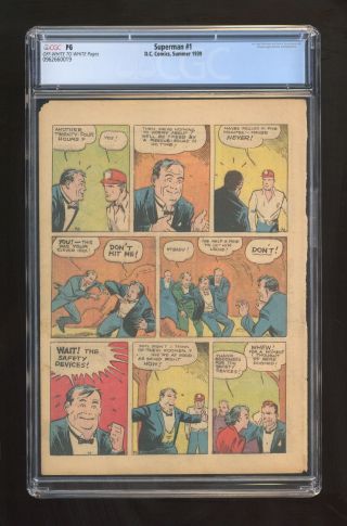 Superman (1939 1st Series) 1 CGC PG Page 22 Only 0962660019 2