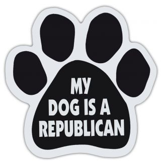 Dog Paw Shaped Magnets: My Dog Is A Republican (political) | Dogs,  Gifts,  Cars