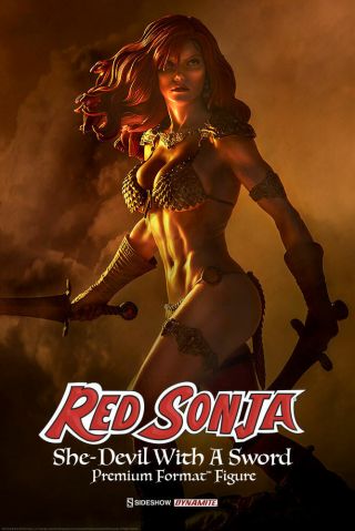 Sideshow Red Sonja She Devil With A Sword Premium Format Figure