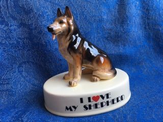 I Love My Shepard / German Shepard Figurine By George - Good I Love My Dog Series