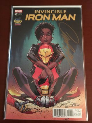 Invincible Iron Man 2 Variant J Scott Campbell Signed With Midtown Excl.
