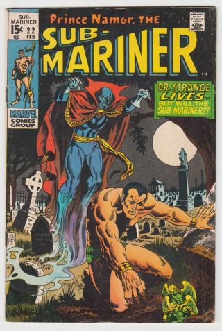 Sub - Mariner 22,  (1st Series) Dr.  Strange,  Johnny Craig Marvel 1970 Very Good R
