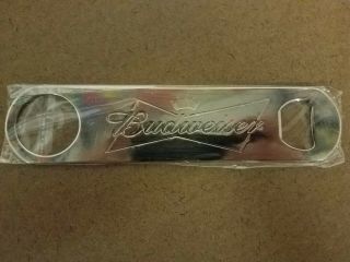 Budweiser Bottle Opener Bartender Key.  6 7/8 " Long.  Stainless Steel