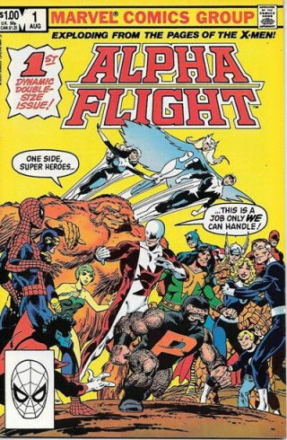Alpha Flight Comic Book 1 Marvel Comics 1983 Very Fine/near Unread