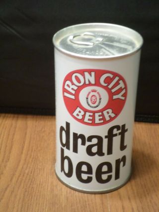 Vintage Bold Black Draft Iron City Pittsburgh Pa Steel Beer Can
