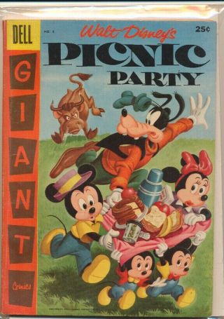 Dell Giant Comics: Picnic Party 8 In Fine.  Dell Comics [ U1]