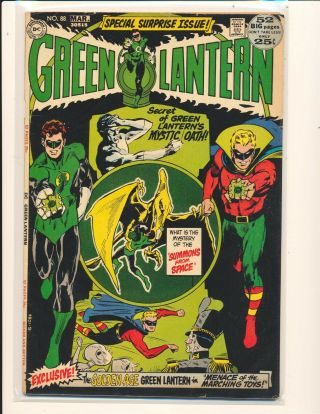 Green Lantern 88 - Neal Adams Cover & 1 Pg Art Vg,  Cond.