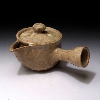 Xd4: Japanese Tea Pot,  Hagi Ware By Great Human Cultural Treasure,  Zenzo Hatano