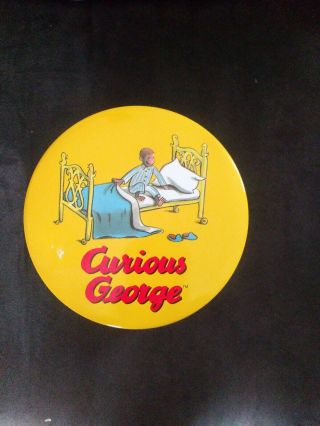 Vintage Round Curious George Cookie Tin
