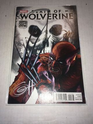 Death Of Wolverine 1 Salt Lake Comic Con Slcc Variant Signed By Greg Horn