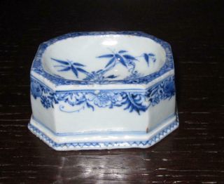 18th Century Chinese Export Porcelain Blue & White Trencher Salt 2
