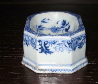 18th Century Chinese Export Porcelain Blue & White Trencher Salt 6
