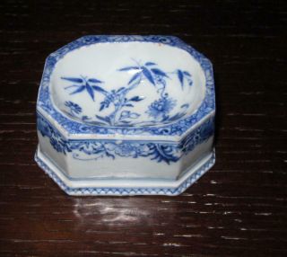 18th Century Chinese Export Porcelain Blue & White Trencher Salt 7
