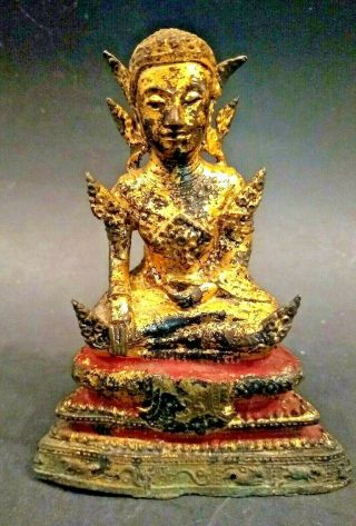 Fine Antique Bronze Buddha - Thailand - 19th Or Early 20th Century