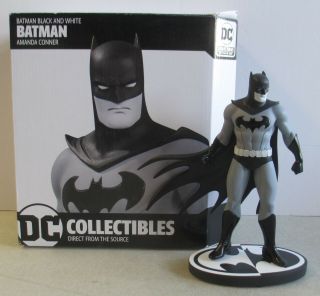 2017 Dc Collectibles Black & White Batman Statue Limited 1375/5000,  Box Conner
