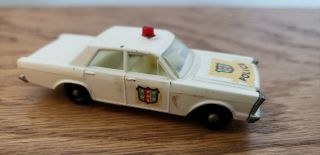 Matchbox Lesney No.  55/59 Ford Galaxie 1/64 White Police Car