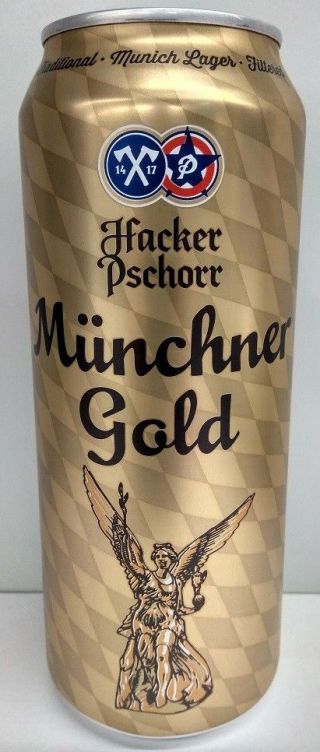 Hacker Pschorr Munchner Gold 500ml Beer Can Made In Germany For Export