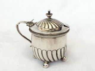 Victorian Solid Silver Mustard Pot - Goldsmiths & Silversmiths Co - London,  1897