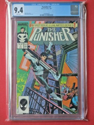 Punisher 1 - Cgc 9.  4 - Marvel 1987 - Premiere Issue Of 1st Ongoing Series