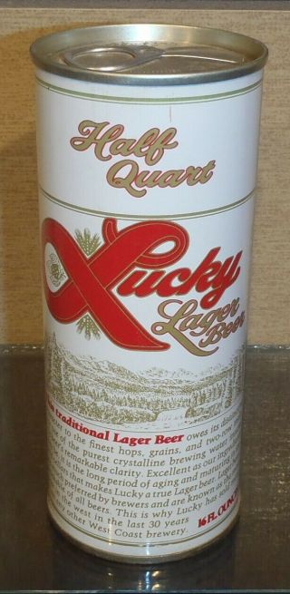Lucky Lager Pull Tab Beer Can Lucky Breweries San Francisco Ca Bttm Open 16oz