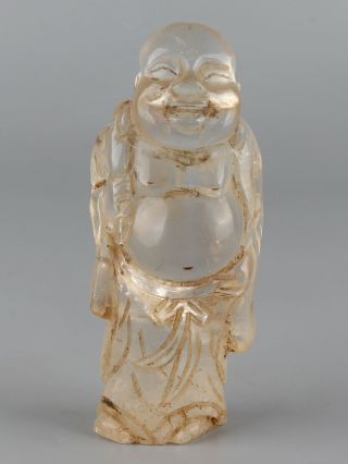 Chinese Exquisite Handmade Buddha Crystal Statue