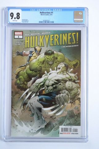 Marvel Hulkverines 1 April 2019 Cgc 9.  8 White Pages