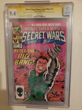 Marvel Heroes Secret Wars 12 Signed By Stan Lee Autograph Cgc Ss 9.  4