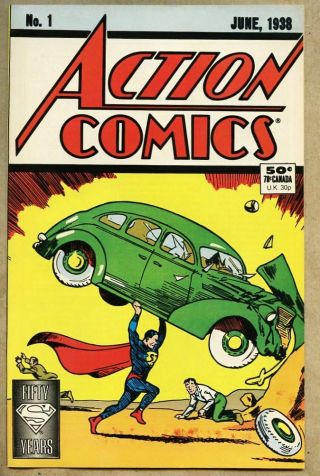 Action Comics 1 - 1988 Fn/vf 7.  0 Reprint Of 1938 Superman 1st Comic $0.  50 Cover