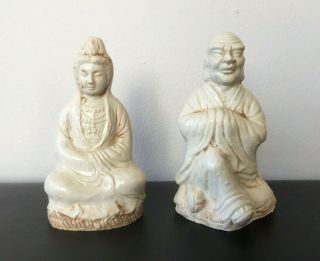 Antique Chinese Porcelain Male And Female Figurines