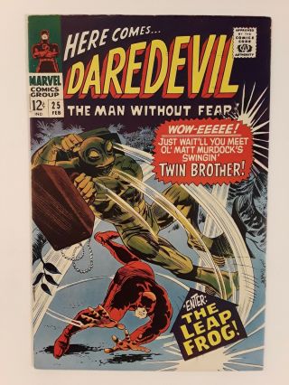 Daredevil 25 (f/vf 7.  0) 1967 1st Appearance Of Leap - Frog; Mike Murdock