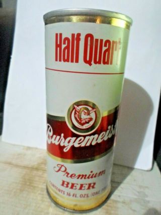 Burgermeister Paper Label Half Quart Steel Beer Can - [read Description] -