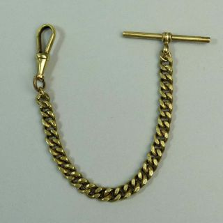 Antique Gold Plated Pocket Watch Albert Chain C.  1900 - 13 Grams