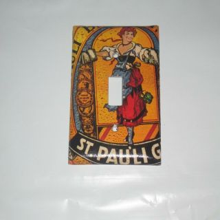 Vintage Style St.  Pauli Girl German Beer Light Switch Cover Plate