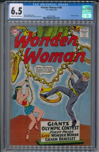 Wonder Woman 106 - Cgc 6.  5 Fn - Dc 1959 - Hard To Find