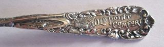 Vintage Sterling Silver Souvenir Spoon Old Point Comfort Virginia Durgan 1880 2