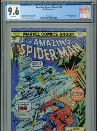 1975 Marvel Spider - Man 143 1st Appearance Cyclone Cgc 9.  6 White Box9