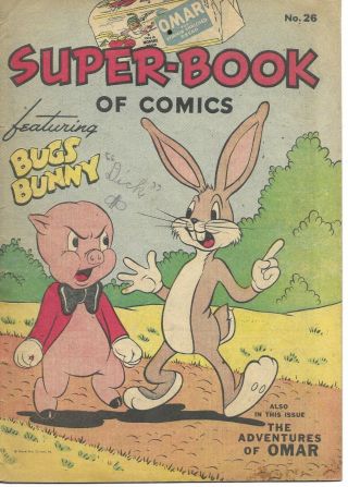 Omar Book Of Comics 26 Bugs Bunny 1946 Golden Age Giveaway Comic Book Vg