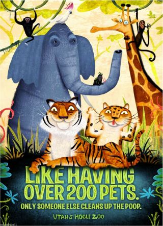 Hogle Utah Zoo Like Having Over 200 Pets United States Advertisement Art Poster