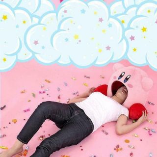 Kawaii Game Kirby Plush Soft Sleep Siesta Toe Box Pillow Cosplay Gifts Toy 6