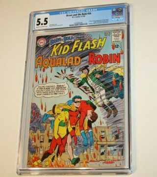 Brave And The Bold 54::cgc 5.  5::ow/w Pages:: Teen Titans Origin & 1st App.  :key